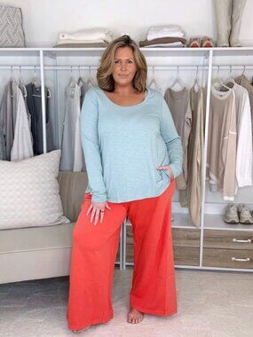 aerie wide leg sweatpants